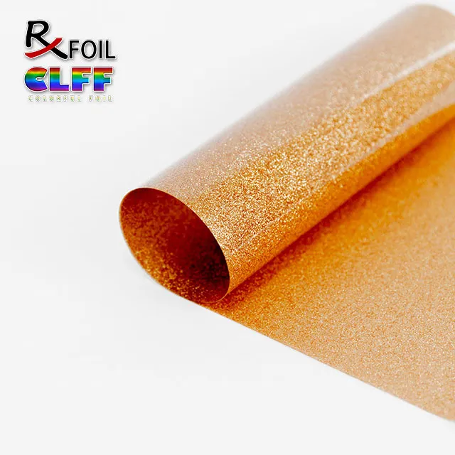 0.3MM Orange Glitter PU HTV