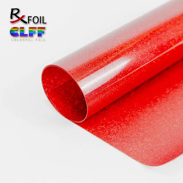 0.3MM Red Glitter PU HTV