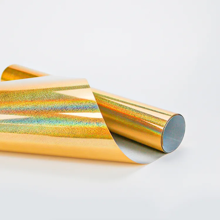 0.2MM Gold Hologram PU HTV