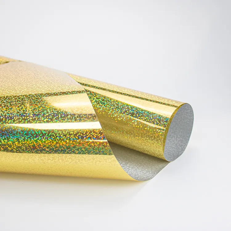 0.2MM Gold Hologram PU HTV